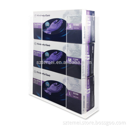 wall mounted acrylic glove box dispenser